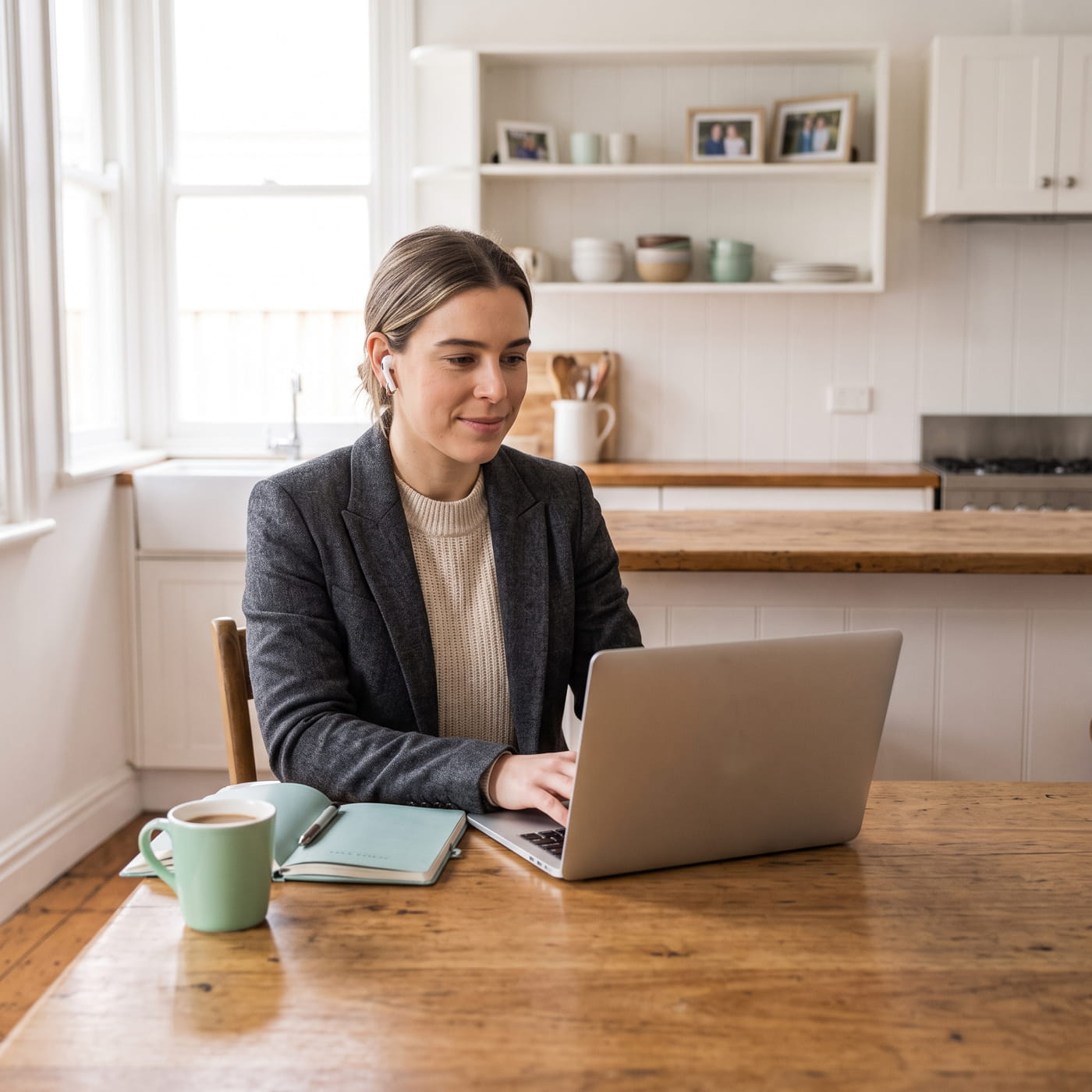 The young professional at home